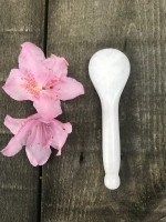 Gua Sha lusikka, valkoinen jadekivi 